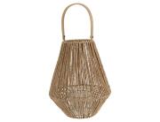 Διακοσμητικό Φανάρι με χερούλι και διαστάσεις 26x26x31cm, Καφέ