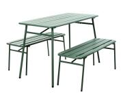 Σετ Κήπου & Βεράντας με Τραπέζι και 2 Παγκάκια - Μέταλλο