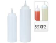 Excellent Houseware Σετ Μπουκάλια Διάφανα για Σως 250ml, 400ml - 2 τεμάχια