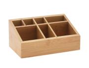 Κουτί Οργάνωσης Make up από Ξύλο Bamboo, 17x10x8cm - Απόχρωση Ξύλου