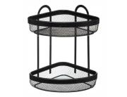 Γωνιακή Επιτοίχια Ραφιέρα 5Five Μεταλλική, με 2 Ράφια και διαστάσεις 23x23x33.5cm