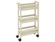 Tρόλεϊ αποθήκευσης και τακτοποίησης 5five με ράφια και διαστάσεις 40x15x75cm - Beige