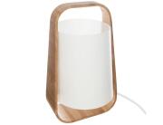 Επιτραπέζιο φωτιστικό Atmosphera με λαμπτήρα Ε14 και διαστάσεις  21x19.5x35cm - Καφέ/Λευκό