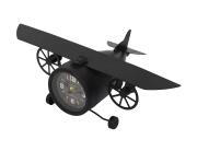 Επιτραπέζιο ρολόι αεροπλάνο Home Deco Factory, Μεταλλικό, 47x26x16cm