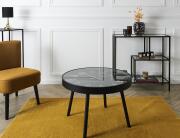 Τραπεζάκι με ρολόι Home Deco Factory με διαστάσεις 70x50cm - MDF & Ξύλο - Απόχρωση Μαύρου