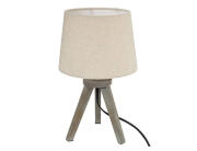 Atmosphera Επιτραπέζιο Φωτιστικό με λαμπτήρα Ε14 και διαστάσεις 18x18x30.5cm - Μπεζ