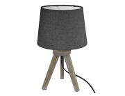 Atmosphera  Επιτραπέζιο Φωτιστικό με λαμπτήρα Ε14 και διαστάσεις 18x18x30.5cm - Γκρι