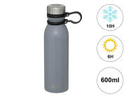 5five Μπουκάλι Θερμός με λαβή, χωρητικότητα 600ml και διατήρηση θερμοκρασίας 6h ζεστό / 10h κρύο - Gray
