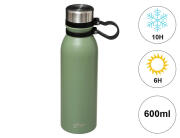 5five Μπουκάλι Θερμός με λαβή, χωρητικότητα 600ml και διατήρηση θερμοκρασίας 6h ζεστό / 10h κρύο - Khaki