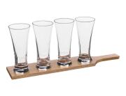 Σετ Ποτήρια Μπύρας & Ξύλινη Βάση Victor Secret de Gourmet με χωρητικότητα 270ml - 5 τεμάχια