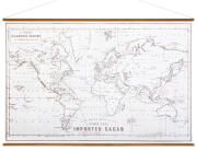 Atmosphera διακοσμητικός Πίνακας World Map με διαστάσεις 110x2x74cm