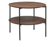 Tραπεζάκι Βοηθητικό Kemi Atmosphera με διαστάσεις 63.2x52cm - ΜDF & Μέταλλο - Aπόχρωση Καφέ