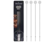 4 Μεταλλικά σουβλάκια μπάρμπεκιου Vaggan (YL7900500) Από Ανοξείδωτο ατσάλι, 37.5cm