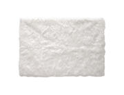 HOME DECO FACTORY Χαλί Ορθογώνιο απομίμηση γούνας από πολυεστέρα με διαστάσεις 115 x 170 x 1 cm - Σε λευκή απόχρωση