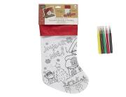 Σετ Χειροτεχνίας Χριστουγεννιάτικη Κάλτσα με μαρκαδόρους - 5 τεμάχια