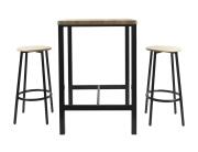 Home Deco Factory Loca Σετ Τραπέζι και Σκαμπό 3 Tεμάχια
