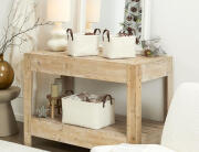 Σετ διακοσμητικά καλάθια Μπουκλέ Home Deco Factory με χερούλια - 3 τεμάχια
