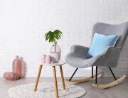 Κουνιστή Πολυθρόνα Helsinki Home Deco Factory με διαστάσεις 65x80x96cm