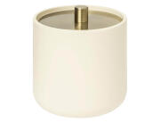 5five Δοχείο Οργάνωσης Make up Duo με καπάκι και διαστάσεις 10x10x11cm - Ιvory