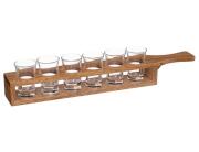 Secret de Gourmet Σετ Ποτήρια Σφηνάκια & Ξύλινη Βάση Victor με χωρητικότητα 24ml - 7 τεμάχια