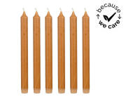 Mica Decorations Σετ Διακοσμητικά Κεριά Κορμός με διάρκεια καύσης 9 ώρες και διαστάσεις 2.2x2.2x25cm - 6 τεμάχια