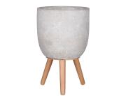 Mica  Κασπώ Jimmy Decorations με βάση και διαστάσεις 12.5x12.5x19cm - Grey