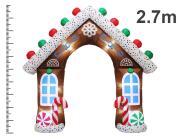 Χριστουγεννιάτικο Φουσκωτό Gingerbread με φωτισμό LED και ύψος 2.7m