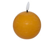 Atmosphera Διακοσμητικό Κερί LED Molia με διαστάσεις 12x12x13cm - Yellow