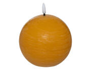 Atmosphera Διακοσμητικό Κερί LED Molia με διαστάσεις 8x8x9.5cm - Yellow