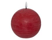 Atmosphera Διακοσμητικό Κερί LED Molia  με διαστάσεις 8x8x10cm - Red