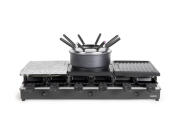 Livoo Γκριλιέρα Raclette και Φοντύ DOC234 για 12 άτομα, με ισχύ 1650W, 3 θερμοστάτες  και 3 επιφάνειες ψησίματος