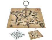 Γυάλινος Δίσκος Σερβιρίσματος Cook Concept με χάρτη της Γαλλίας, 30x30x18cm, σε 2 επιλογές χρώματος