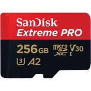 SanDisk SDSQXCZ-256G-GN6MA Extreme Pro microSDXC 256GB + SD Adapter 170MB/s A2 C10 V30 UHS-I U3