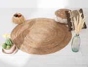 Χαλί Στρογγυλό από Γιούτα, με διαστάσεις 120x120cm - Σε φυσικές αποχρώσεις
