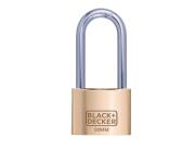Λουκέτο ασφαλείας μακρύλαιμο Black+Decker με 3 κλειδιά - 50mm