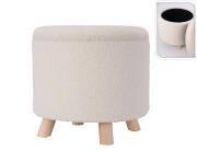 Σκαμπό Home & Styling Collection με αποθηκευτικό χώρο και διαστάσεις 40x37cm - White