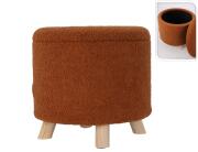 Σκαμπό Home & Styling Collection με αποθηκευτικό χώρο και διαστάσεις 40x37cm - Brown