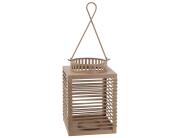 Διακοσμητικό Φανάρι με χερούλι και διαστάσεις 15.5x15.5x24.5cm - Taupe