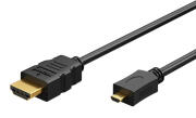 GOOBAY καλώδιο micro HDMI σε HDMI 53781 με Ethernet 4K/60Hz 1m μαύρο