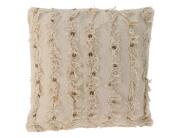 Διακοσμητικό Μαξιλάρι με κρόσσια και διαστάσεις 45x45cm - Ivory