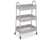 Τρόλεϊ αποθήκευσης και τακτοποίησης κουζίνας Storage Solutions με 3 ράφια, από Μέταλλο, 44x31.5x79.5cm - Sand