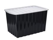 Κουτί αποθήκευσης Wave πολλαπλών χρήσεων με καπάκι και  διαστάσεις 30x20x16cm - Anthracite