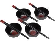 Σετ Σερβιρίσματος Sushi Excellent Houseware με 4 μπολ και chopsticks - 8 τεμάχια