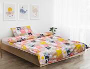 Σετ Μονή Παπλωματοθήκη & Μαξιλαροθήκη Animals Heinner Home από βαμβάκι 144TC, με διαστάσεις 150x200cm - Πολύχρωμο