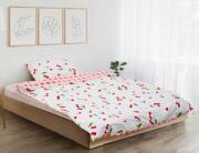 Σετ Μονή Παπλωματοθήκη & Μαξιλαροθήκη Cherry Heinner Home από βαμβάκι 144TC, με διαστάσεις 150x200cm - Λευκό/Ροζ