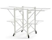 Πτυσσόμενη Απλώστρα Gabbiano ARiT από ξύλο, με συνολική επιφάνεια απλώματος 30m και διαστάσεις 175x67x105cm - White