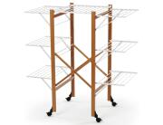 Πτυσσόμενη Απλώστρα Aquilone ARiT από ξύλο, με συνολική επιφάνεια απλώματος 35m και διαστάσεις 132x68x137cm - Cherry Wood