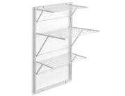 Επιτοίχια Απλώστρα Karim ARiT από ξύλο, με συνολική επιφάνεια απλώματος 15m και διαστάσεις 68x63x119cm - White