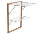 Επιτοίχια Απλώστρα Kevin ARiT από ξύλο, με συνολική επιφάνεια απλώματος 11m και διαστάσεις 69x64x94cm - Cherry Wood