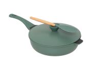 Τηγάνι sauté 5five με φριτέζα, σπάτουλα και διάμετρο 28cm - Olive Green